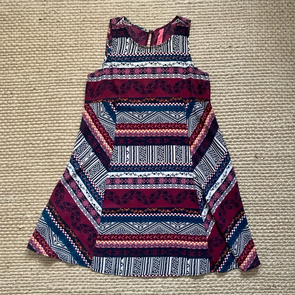 Printed Dress (Maroon, Blue, Black, White, etc)